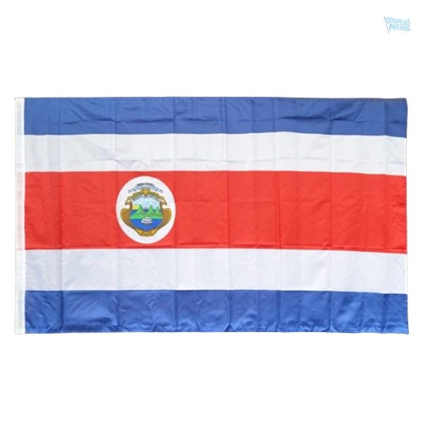 Drapeau Costa Rica fourreau en polyester, design vibrant et durable