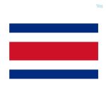Drapeau Costa Rica 60 x 90 cm sans emblème