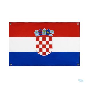 Drapeau Croatie avec 4 œillets pour affichage extérieur