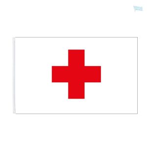 Drapeau Croix Rouge en tissu