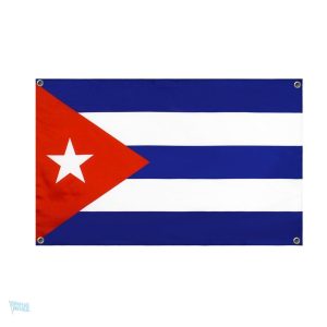 Drapeau Cuba avec 4 œillets pour un affichage facile
