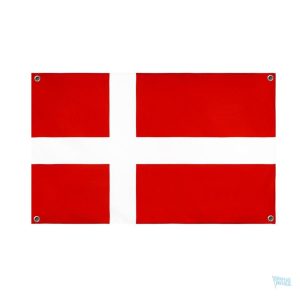 Drapeau du Danemark avec 4 oeillets de fixation