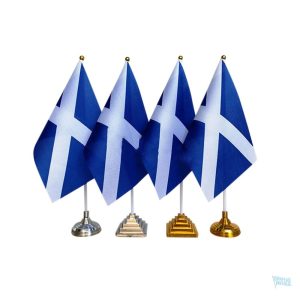Drapeau de table Ecosse avec design traditionnel bleu et blanc