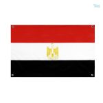 Drapeau Egypte avec 4 œillets pour affichage extérieur