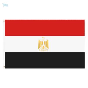 Drapeau Égyptien en polyester résistant, design coloré