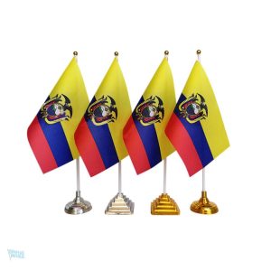 Drapeau Équateur de table en tissu coloré