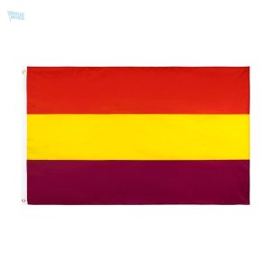 Drapeau Espagne violet en tissu de qualité supérieure
