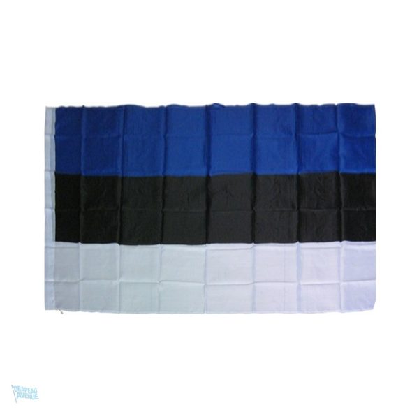 Drapeau Estonie extérieur bleu, noir et blanc pour usage extérieur