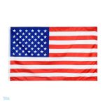 Drapeau États-Unis avec fourreau de fixation pratique