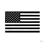 Drapeau noir et blanc des États-Unis