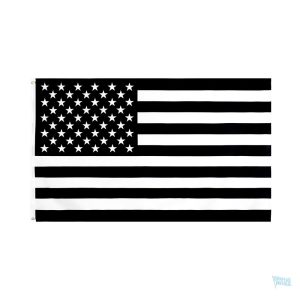 Drapeau noir et blanc des États-Unis