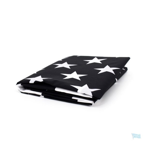 Drapeau noir et blanc inspiré par les États-Unis