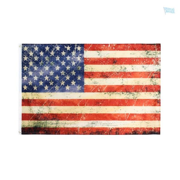 Drapeau vintage des États-Unis en tissu