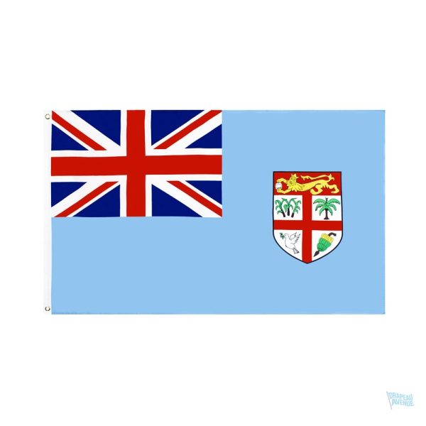 Drapeau Fidji 90 x 150 cm, tissu résistant et coloré