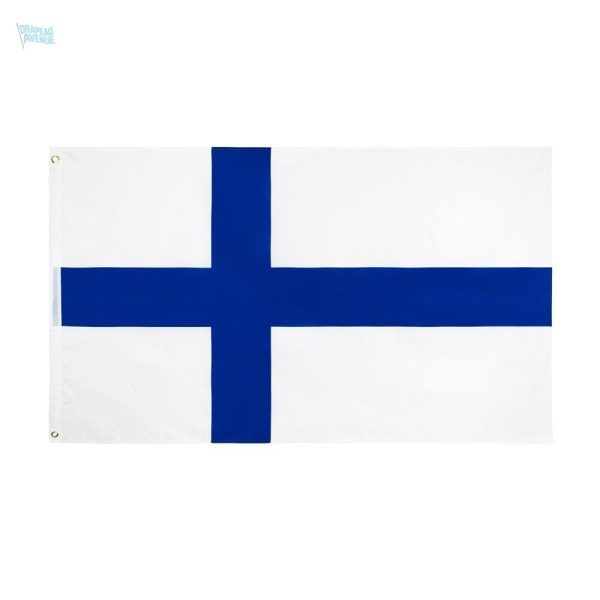 Drapeau Finlande 60 x 90 cm en tissu résistant
