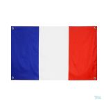 Drapeau France 4 œillets en tissu résistant pour extérieur