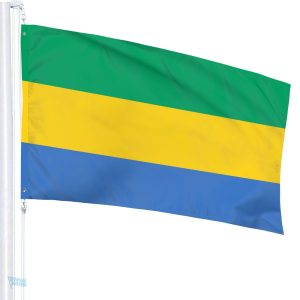 Drapeau Gabon, tissu résistant et motifs distinctifs