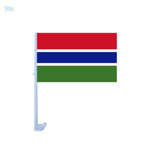 Drapeau Gambie pour voiture affiché sur un véhicule