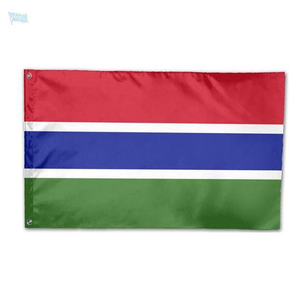Drapeau Gambie qualité PRO en tissu durable et résistant
