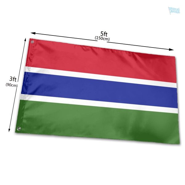 Drapeau Gambie PRO aux couleurs vibrantes et authentiques