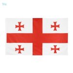 Drapeau de la Géorgie avec fourreau pour affichage extérieur