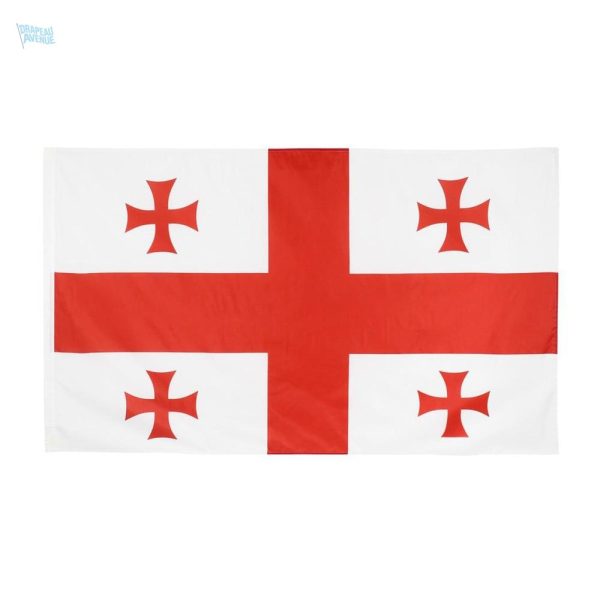 Drapeau de la Géorgie avec fourreau pour affichage extérieur