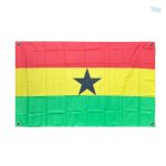 Drapeau Ghana avec 4 œillets pour un affichage durable