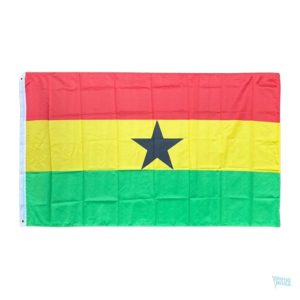 Drapeau Ghana 90 x 150 cm en tissu coloré