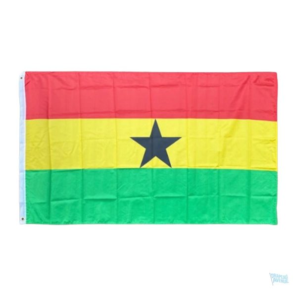 Drapeau Ghana 90 x 150 cm en tissu coloré