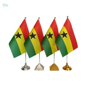 Drapeau de table du Ghana, symbole national coloré