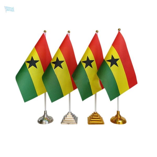 Drapeau de table du Ghana, symbole national coloré