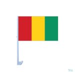 Drapeau de Guinée pour voiture en tissu durable