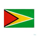 Drapeau Guyana avec 4 œillets pour affichage extérieur