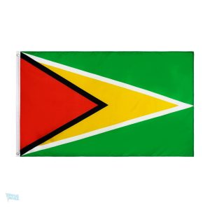 Drapeau Guyana 90 x 150 cm, design coloré et distinctif