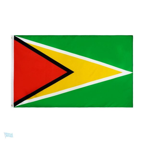 Drapeau Guyana 90 x 150 cm, design coloré et distinctif