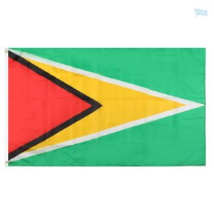 Drapeau Guyana extérieur en tissu résistant pour usage extérieur