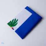 Drapeau Haïti avec couleurs vives et symbole national