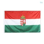 Drapeau Hongrie avec blason 60x90 cm