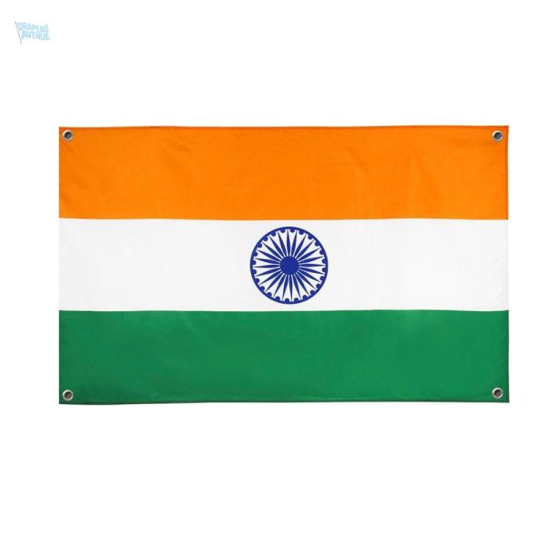 Drapeau Inde 4 œillets, symbole national pour décoration extérieure