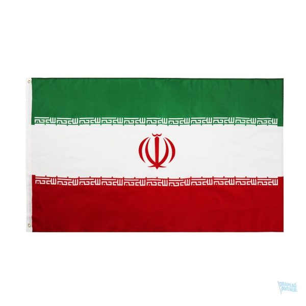 Drapeau Iran 120 x 180 cm en tissu résistant