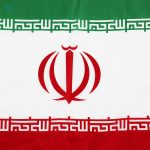 Drapeau de l'Iran aux couleurs vives