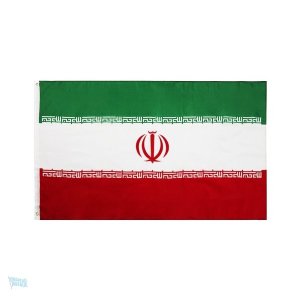 Drapeau Iran en polyester de haute qualité