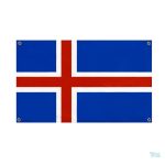 Drapeau Islande 4 oeillets, produit décoratif pour événements