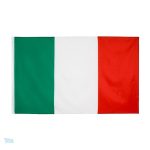 Drapeau Italie avec fourreau, emblème national compact