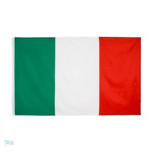 Drapeau Italie avec fourreau, emblème national compact