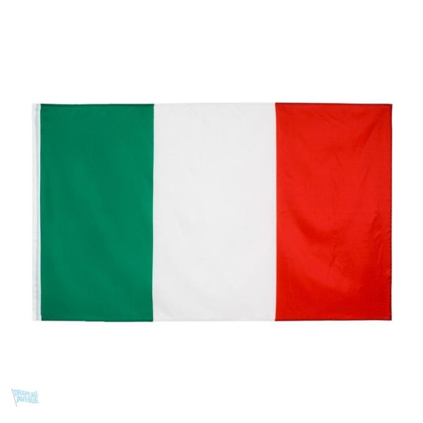 Drapeau Italie avec fourreau, emblème national compact