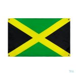 Drapeau Jamaïque 4 œillets, emblème coloré de la Jamaïque