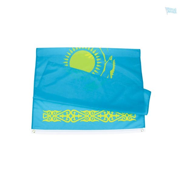 Drapeau du Kazakhstan, couleur vive et design distinctif