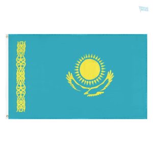 Drapeau Kazakhstan en polyester résistant et durable
