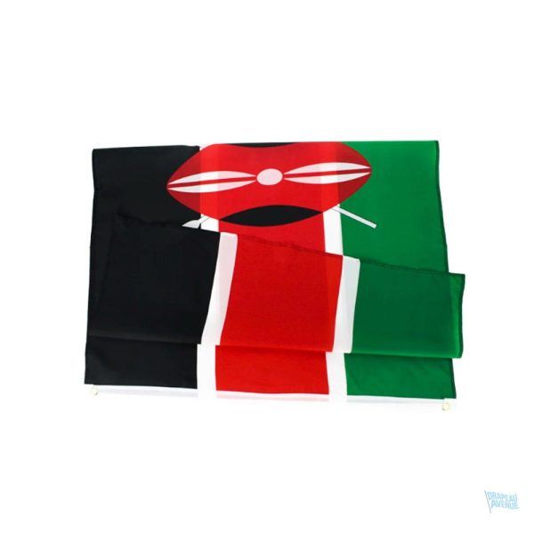 Drapeau du Kenya 120 x 180 cm pour affichage extérieur